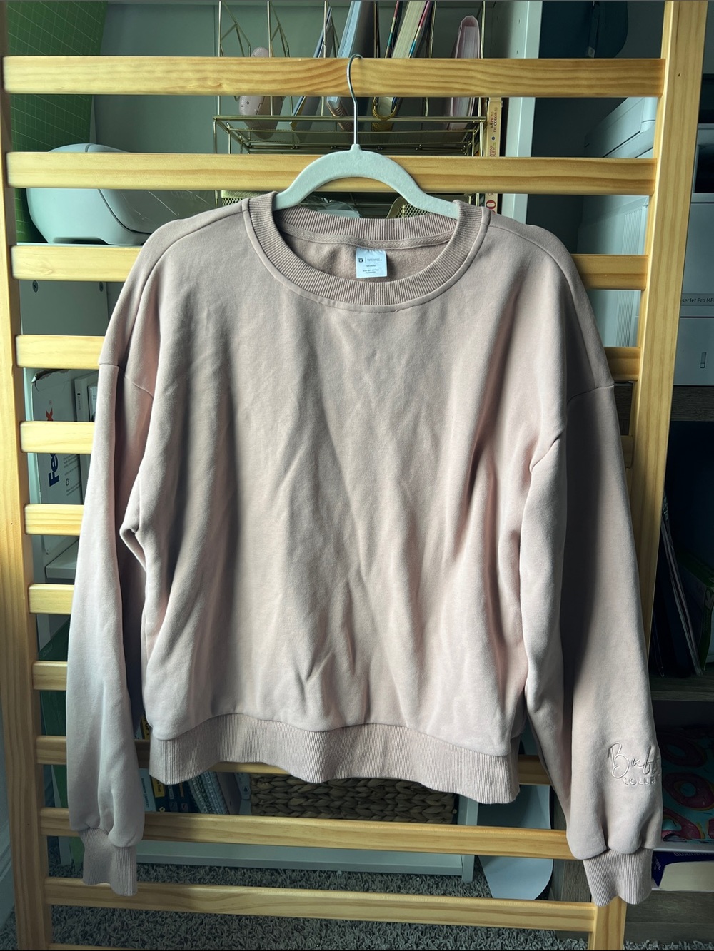 Soft Beige Crewneck Sweatshirt